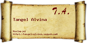 Tangel Alvina névjegykártya
